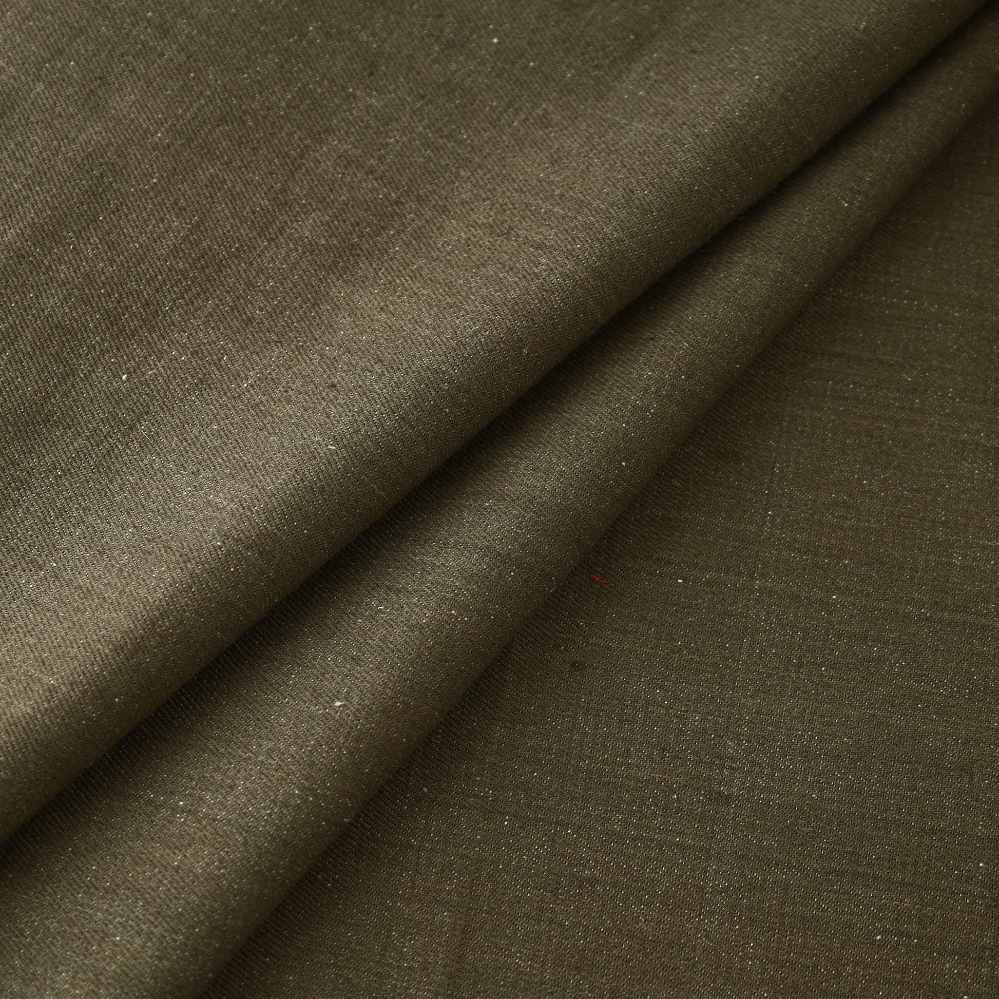 Green - 2/40 Twill Cotton Handspun Handloom Natural Dyed Plain Fabric 14