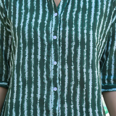green-striped-printed-pure-cotton-top
