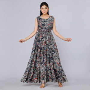 grey-floral-printed-muslin-gown