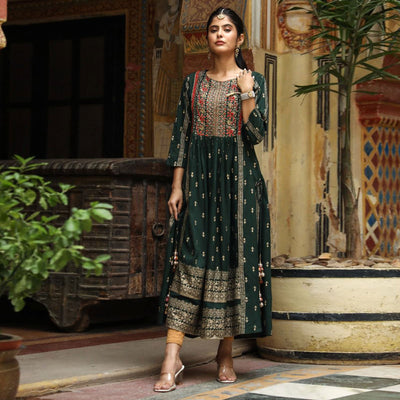 green-printed-with-embroidered-rayon-long-kurti