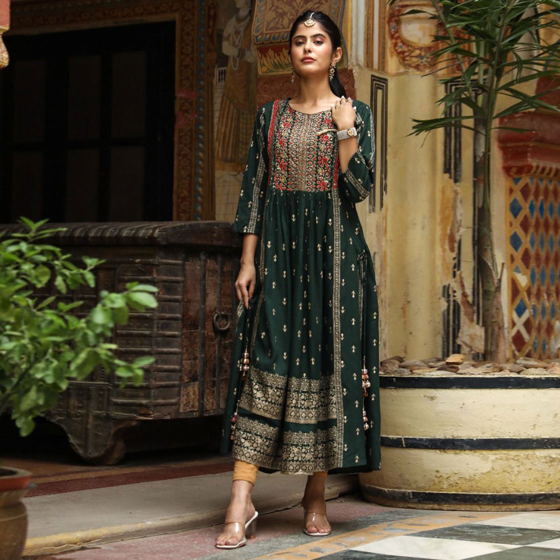green-printed-with-embroidered-rayon-long-kurti
