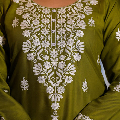 green-embroidered-rayon-straight-top