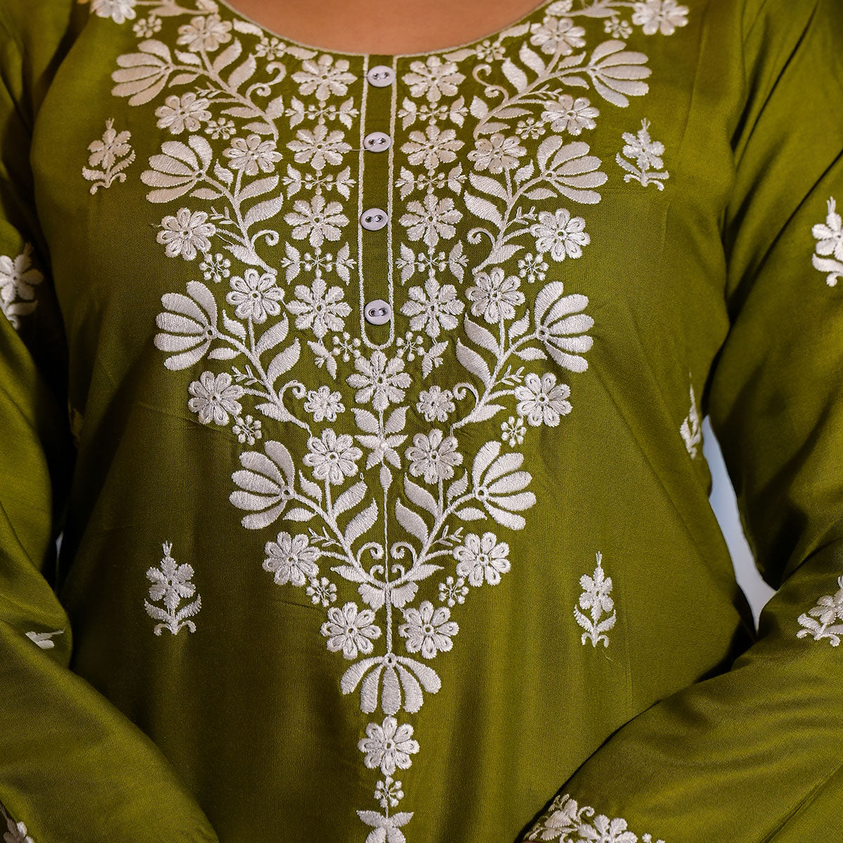 green-embroidered-rayon-straight-top
