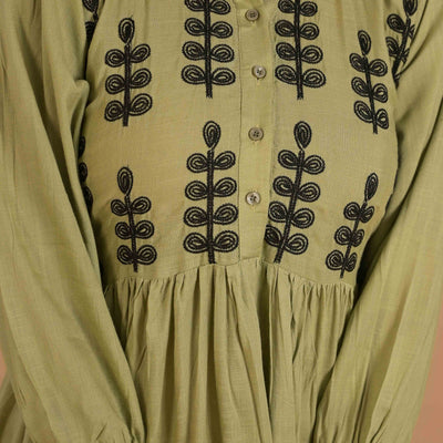 green-embroidered-cotton-slub-top