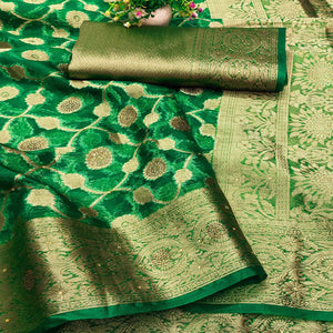 green-stone-work-woven-organza-jacquard-saree-1
