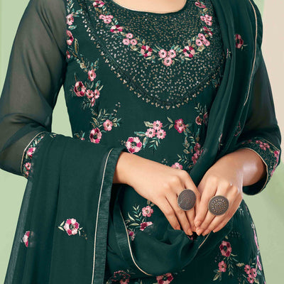 green-floral-sequins-embroidered-georgette-semi-stitched-suit-19