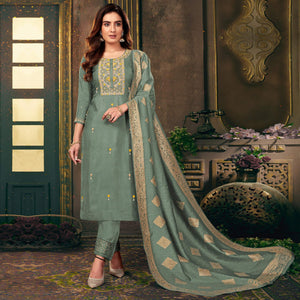 green-floral-embroidered-dola-silk-suit