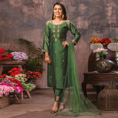 green-floral-embroidered-chanderi-suit