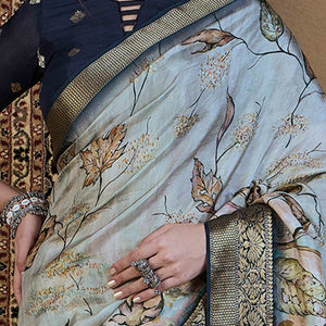 grey-floral-printed-viscose-saree-1
