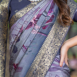grey-floral-printed-viscose-saree-2