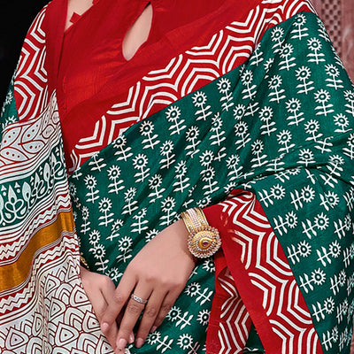 green-red-printed-bhagalpuri-silk-saree