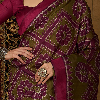 green-purple-floral-printed-bhagalpuri-silk-saree