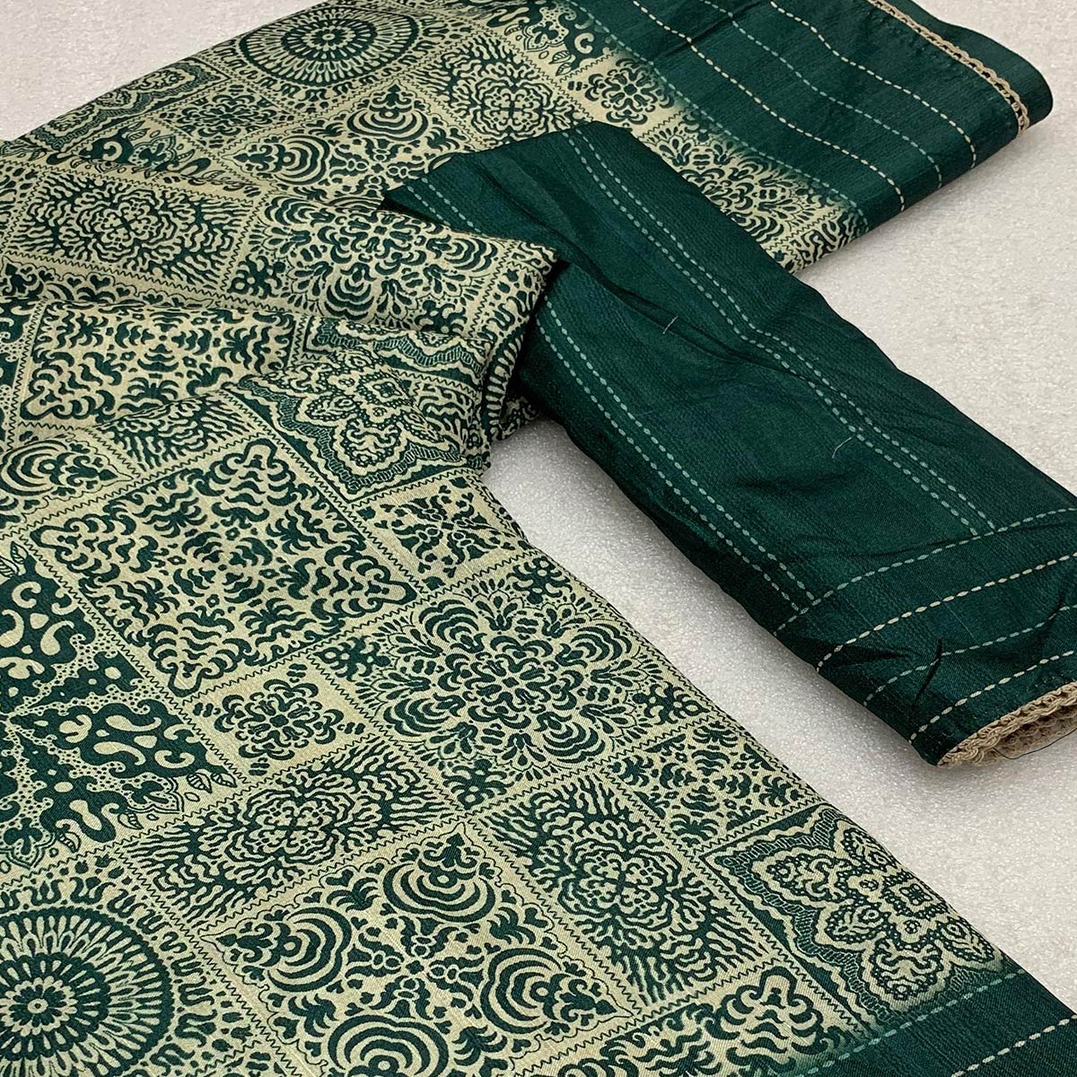 green-ajrakh-printed-tussar-silk-saree
