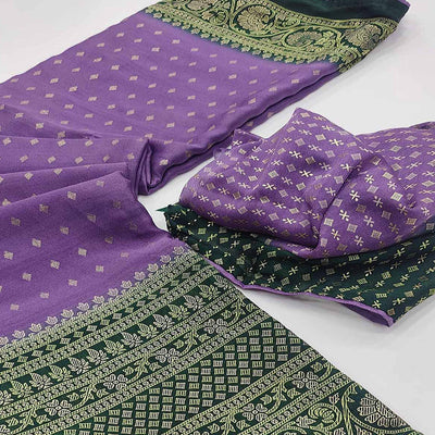 Light Purple Foil Printed Georgette Saree