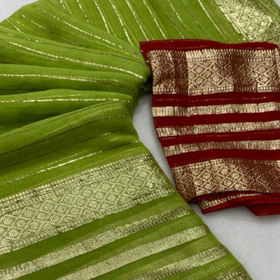 green-striped-zari-woven-viscose-saree