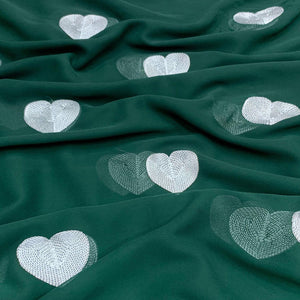 Green Embroidered Georgette Saree