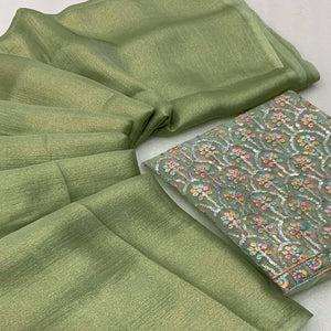 green-solid-chiffon-saree-1