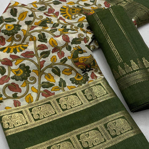 green-kalamkari-printed-dola-silk-saree
