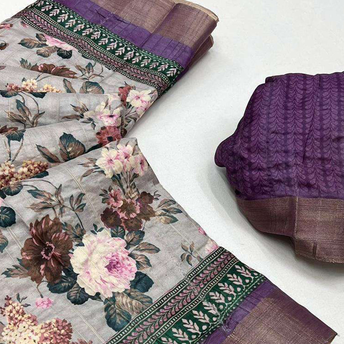 grey-purple-floral-digital-printed-with-woven-border-tussar-silk-saree