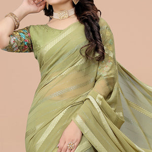 2green-zari-woven-georgette-saree-with-tassels