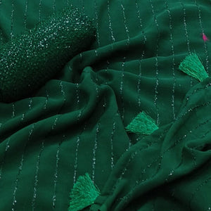 green-woven-chiffon-saree-with-tassels-2