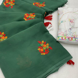 green-floral-embroidered-georgette-saree-3