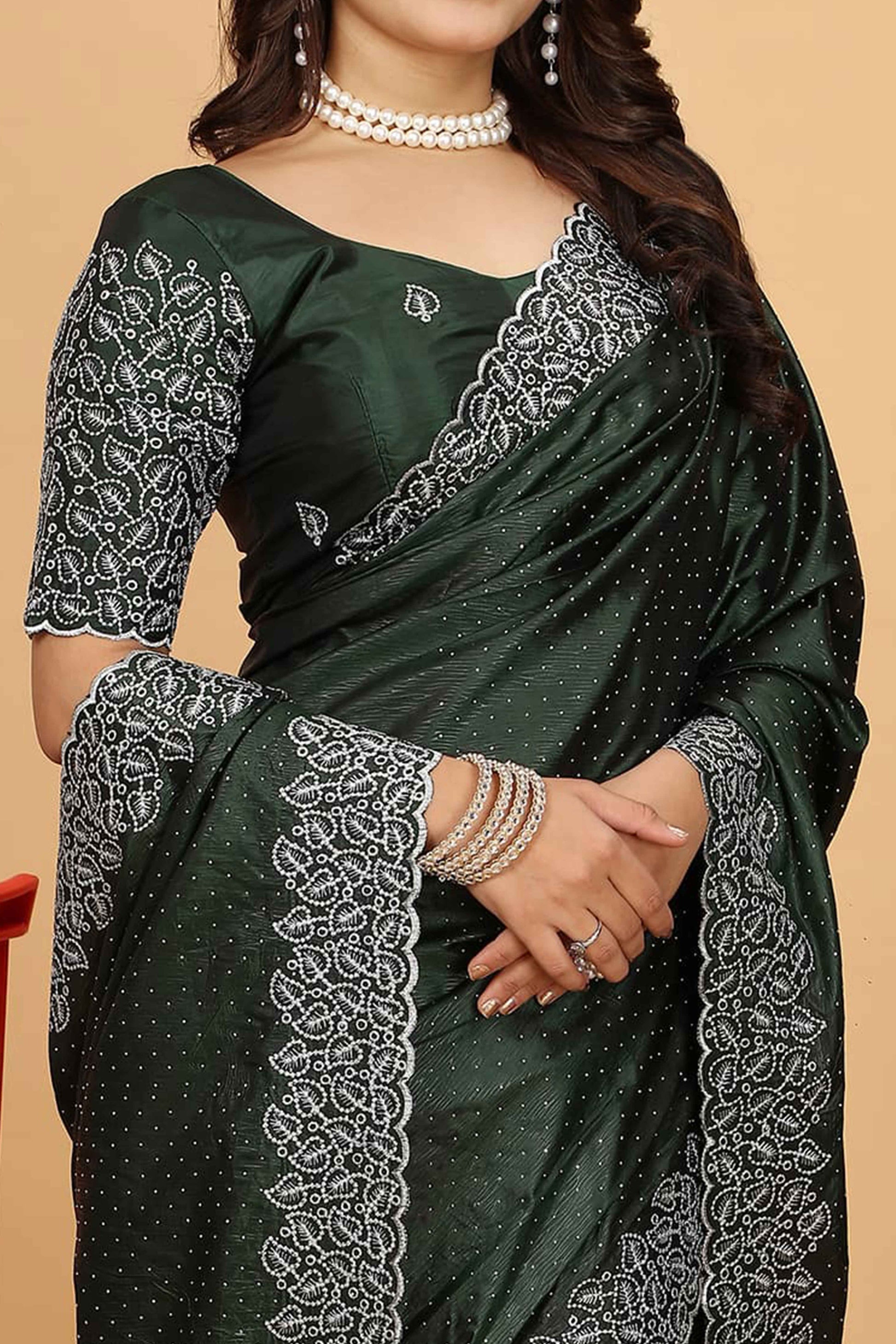 green-swarovski-work-paper-silk-saree-with-embroidery-zari-border