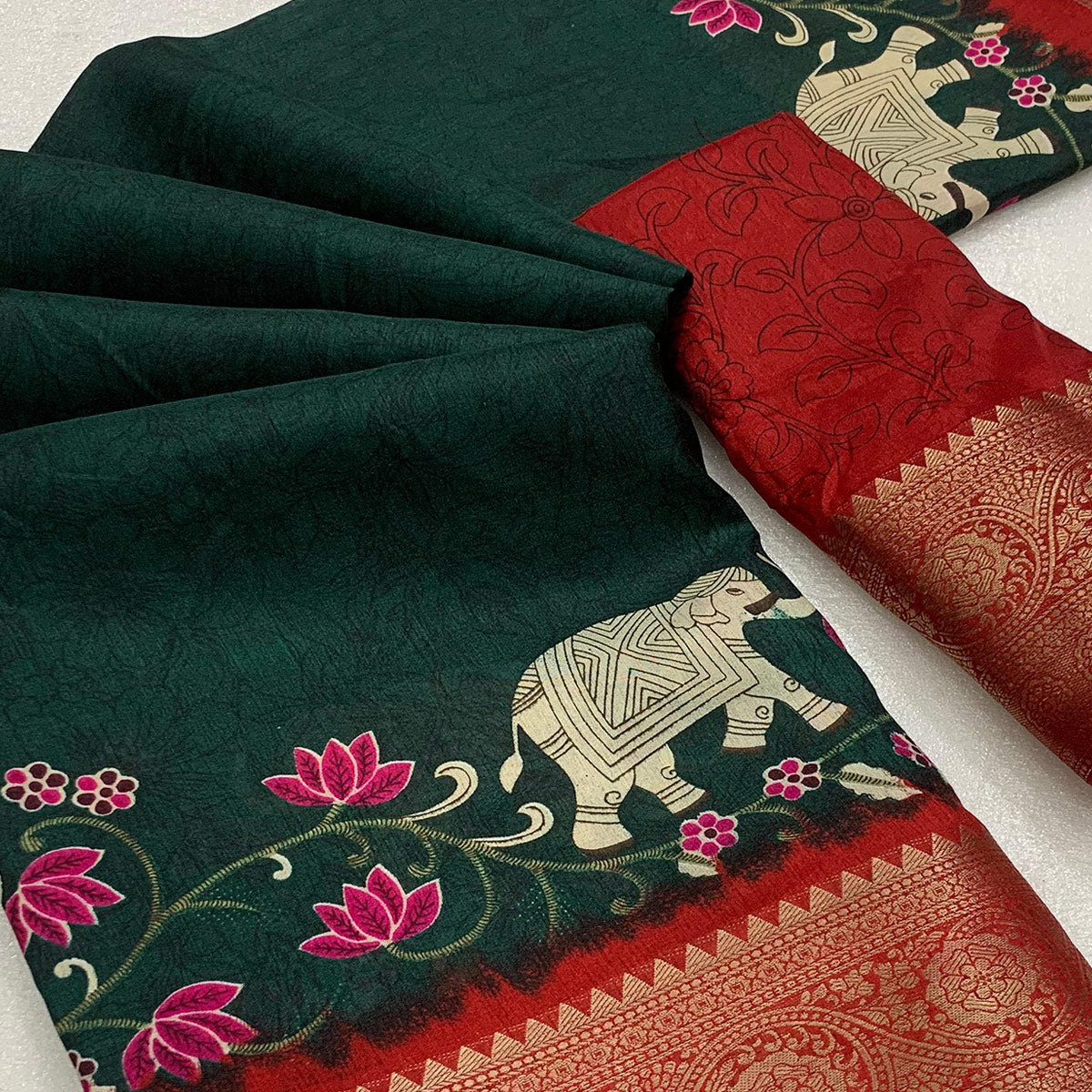 green-printed-dola-silk-saree