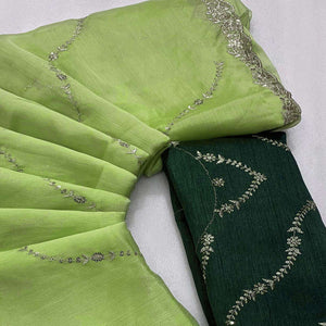 green-floral-sequins-embroidered-chiffon-saree