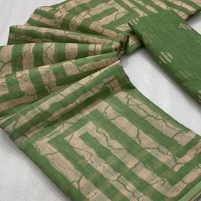 green-digital-printed-linen-cotton-saree-17