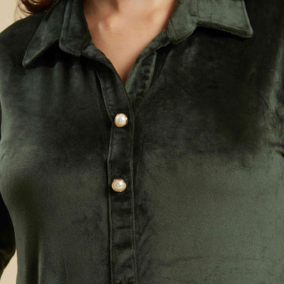 green-embroidered-velvet-straight-top-bottom-set