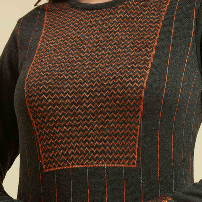 Grey Woolen Straight Kurti