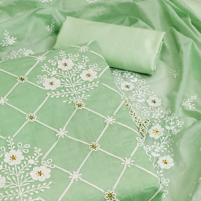 green-floral-embroidered-chanderi-cotton-dress-material