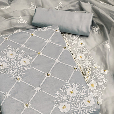 grey-floral-embroidered-chanderi-cotton-dress-material