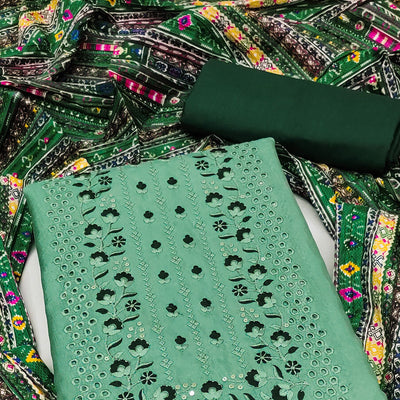 green-floral-sequins-embroidered-cotton-silk-dress-material