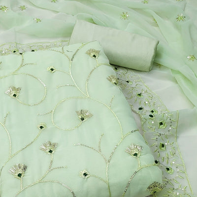 green-floral-sequins-embroidered-georgette-dress-material-1