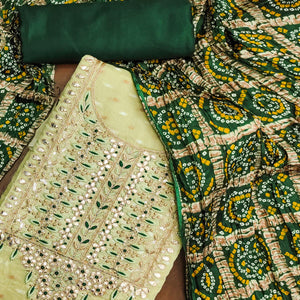 green-woven-with-gota-work-jacquard-dress-material