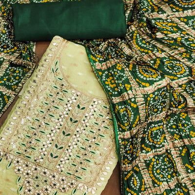 green-woven-with-gota-work-jacquard-dress-material
