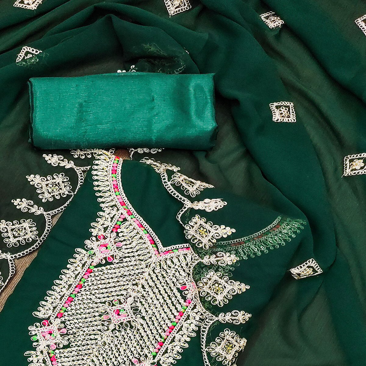 green-sequins-embroidered-georgette-dress-material-4