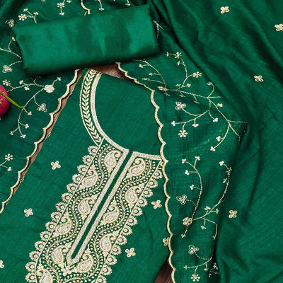green-floral-embroidered-vichitra-silk-dress-material-9
