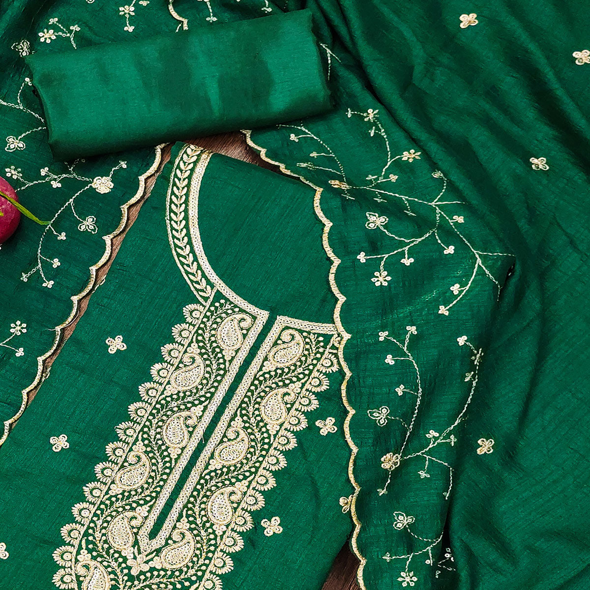 green-floral-embroidered-vichitra-silk-dress-material-9