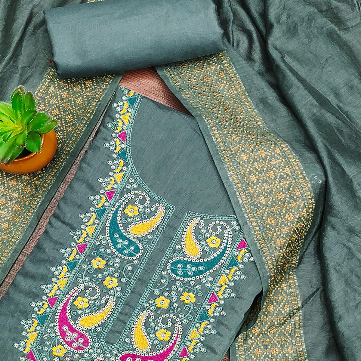 green-floral-sequins-embroidered-cotton-silk-dress-material-29