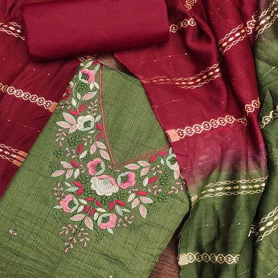 green-floral-sequins-embroidered-cotton-silk-dress-material-33