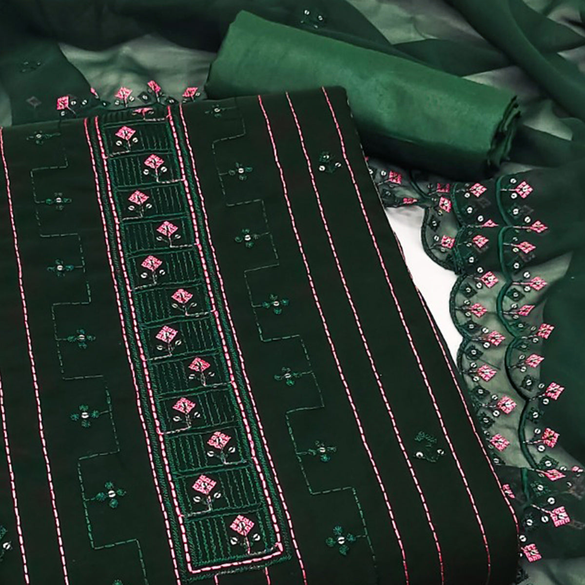 green-sequins-embroidered-georgette-dress-material-5