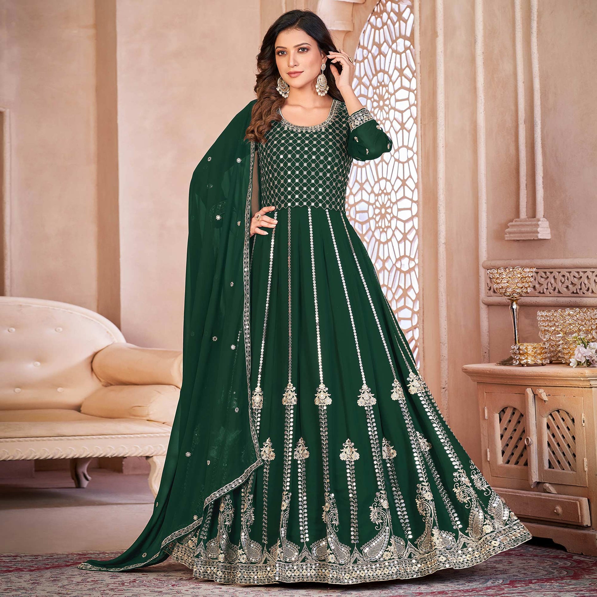 green-floral-sequins-embroidered-georgette-semi-stitched-anarkali-suit-1
