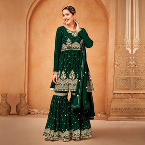 green-floral-sequin-embroidered-georgette-semi-stitched-suit