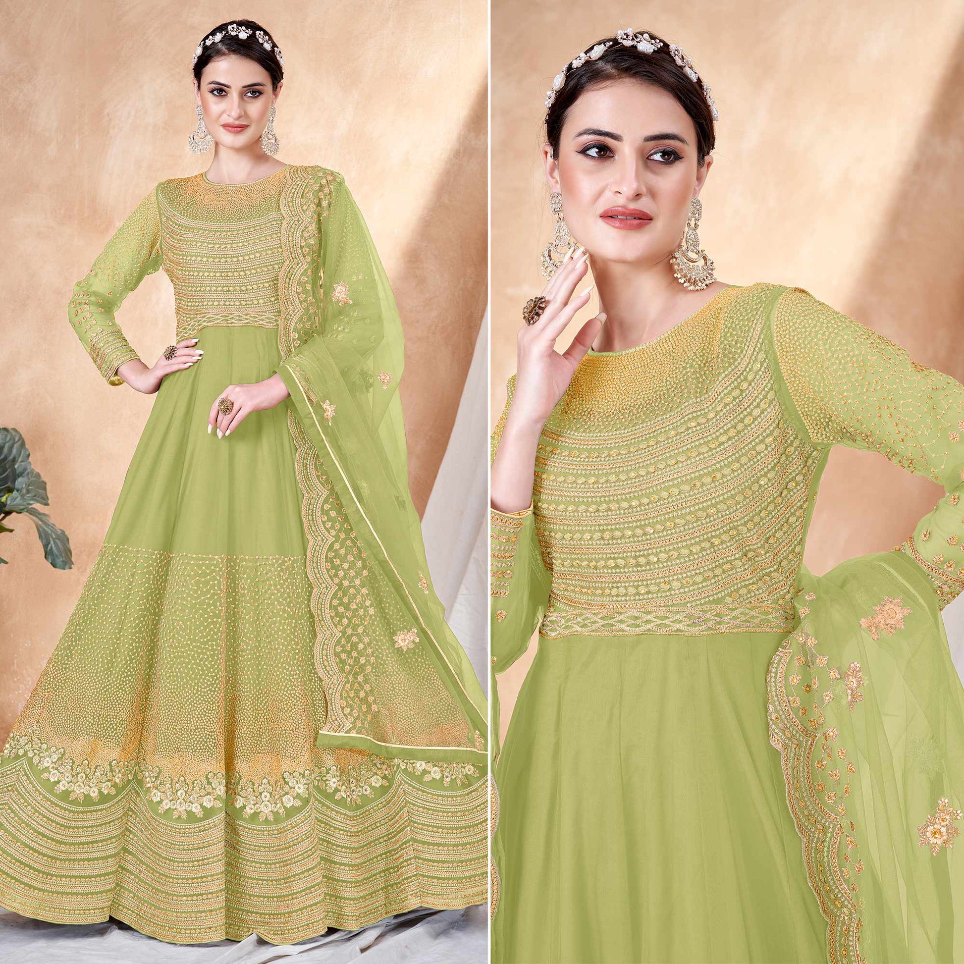 green-floral-embroidered-net-semi-stitched-anarkali-suit