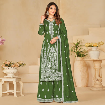 green-floral-embroidered-art-silk-semi-stitched-palazzo-suit
