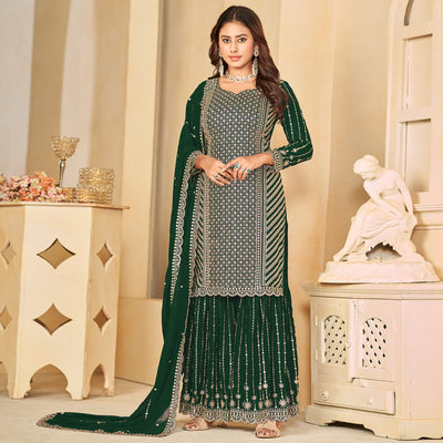 green-sequins-embroidered-georgette-semi-stithed-sharara-suit
