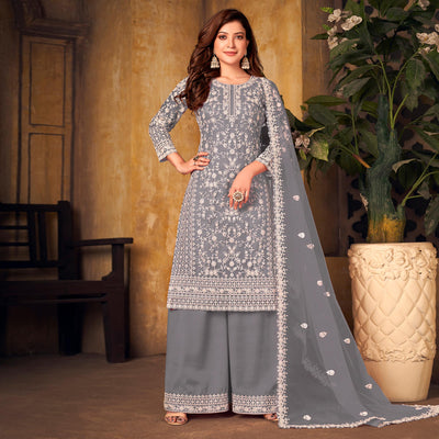 grey-floral-embroidered-net-semi-stitched-suit